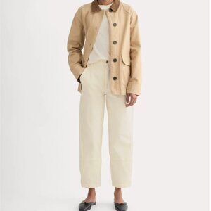 NWT Everlane Utility Barrel Pants, Size 4, Bone / White, New With Tags, Cotton